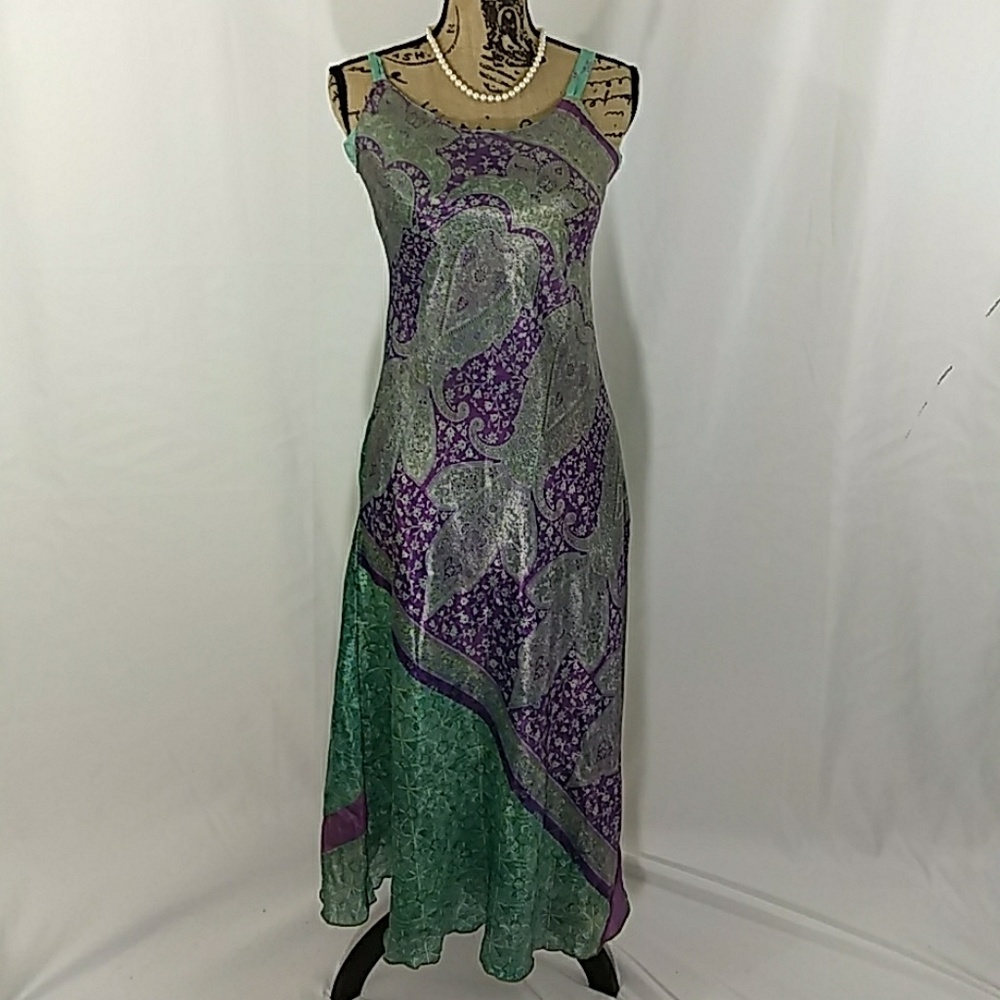 Fresca spaghetti strap silky maxi dress